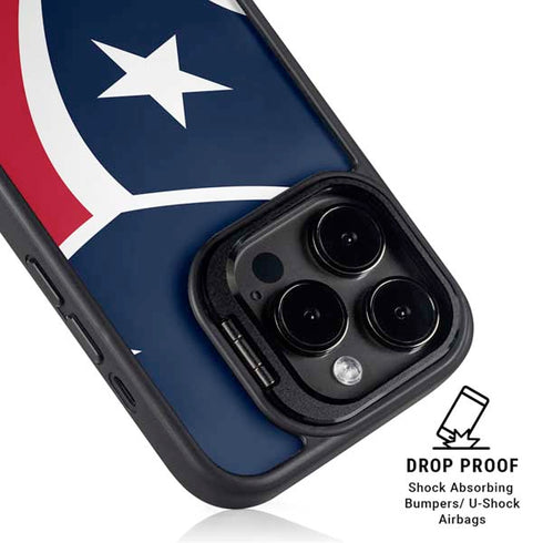 NFL Houston Texans Large Logo iPhone 15 Pro Kickstand Case